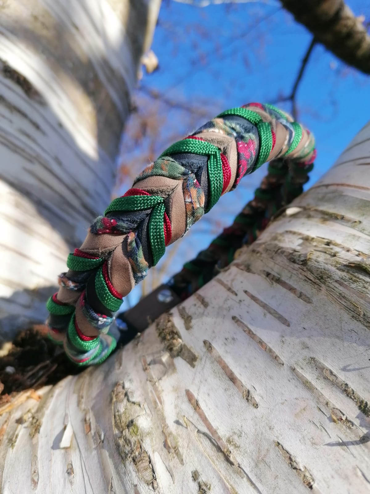 Halsband "Leder küsst Blumenmuse"