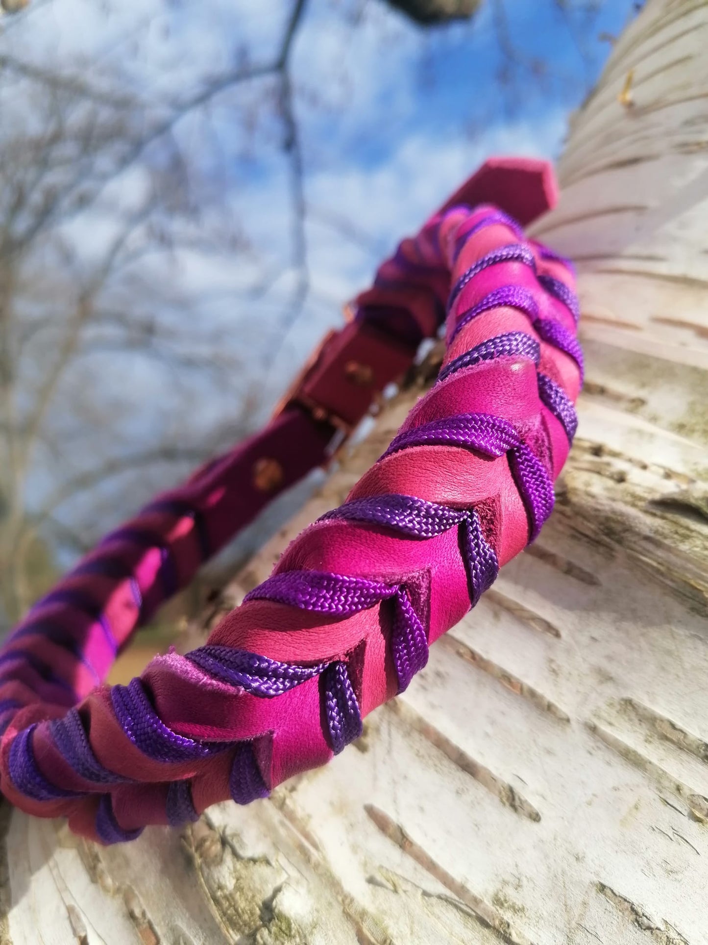 Halsband "Leder küsst Violetta"